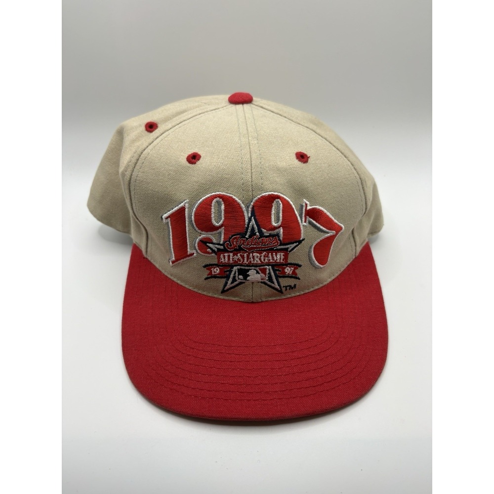 Vintage 1997 MLB All Star Game Cleveland Indians Strapback Hat OC Cap OSFA